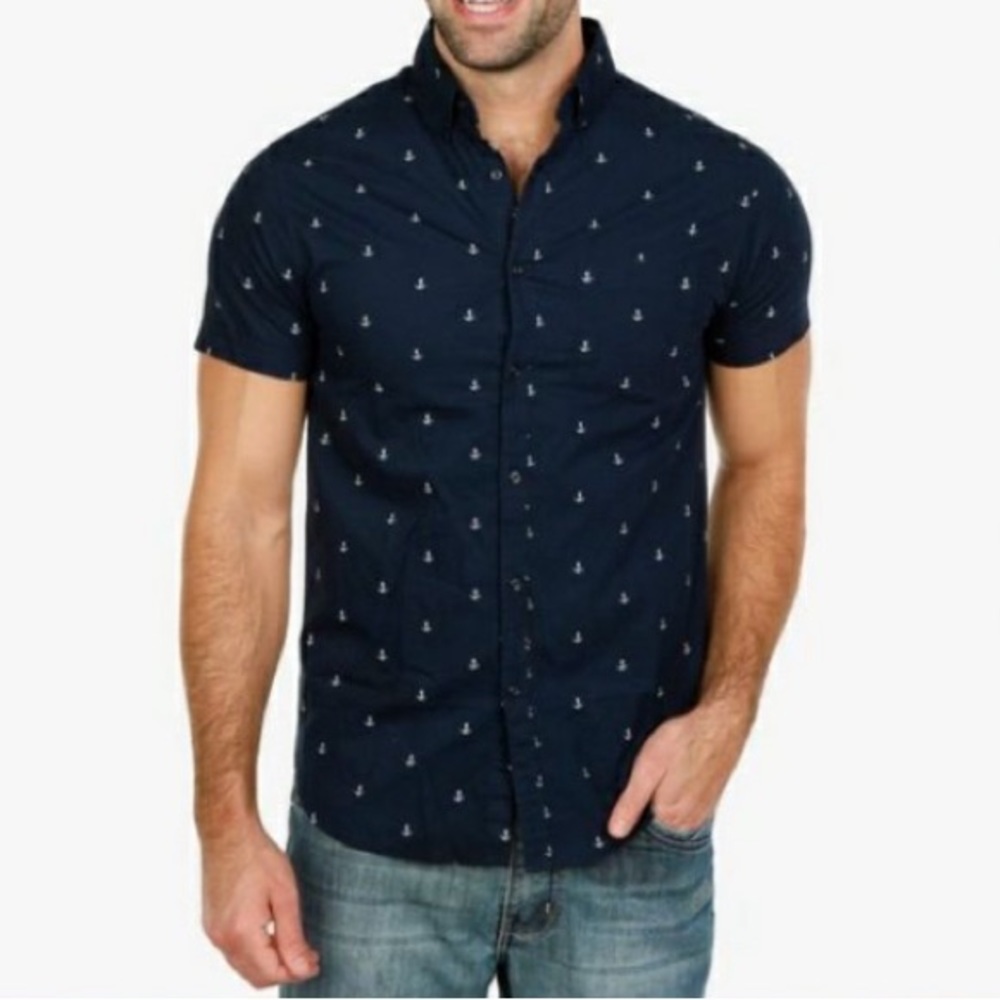 Denim & Flower Size L Slim Button Down EUC